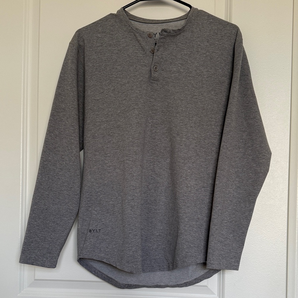 Men's Gray Bylt Henley Long-Sleeve Shirt